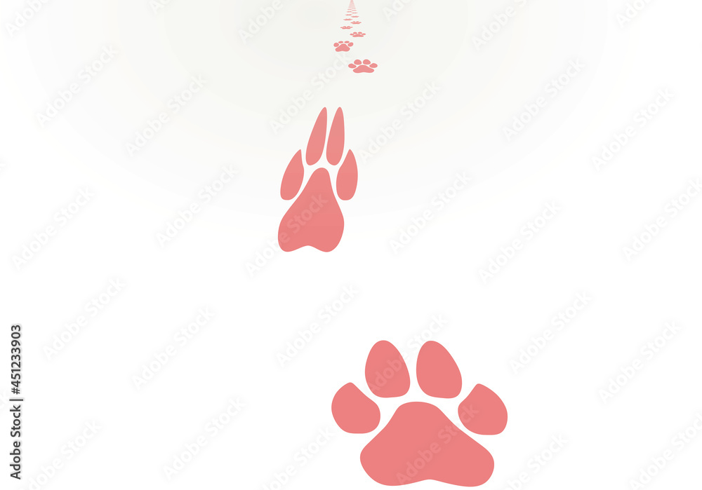 Dog foot print. vector illustration Dog foot print. vector illustration