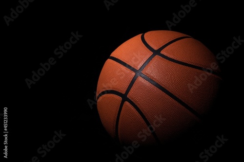 Basket Ball over Black Background © BillionPhotos.com