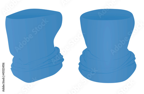 Blue bandana scarf. vector illustration