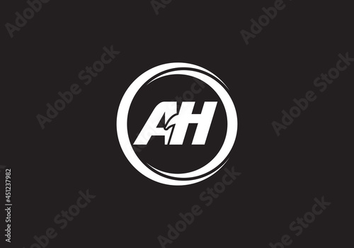 this is a creative AH latter icon design