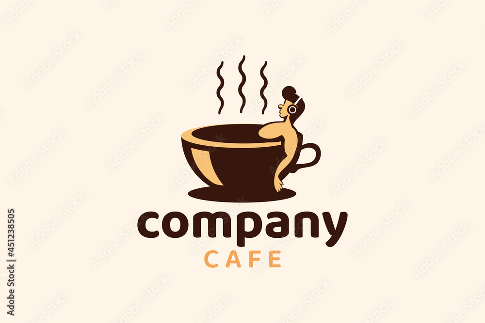 Cafe Logo / Coffee Logo Design / Drinks Logo Design / Cup Logo