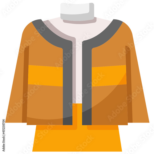 cardigan flat icon