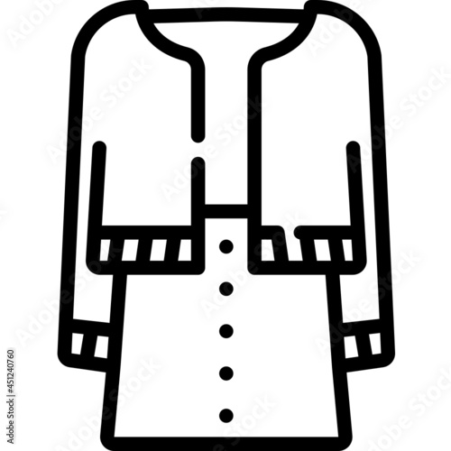 cardigan line icon