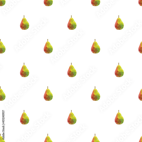 
pears seamless white background vector illustration.