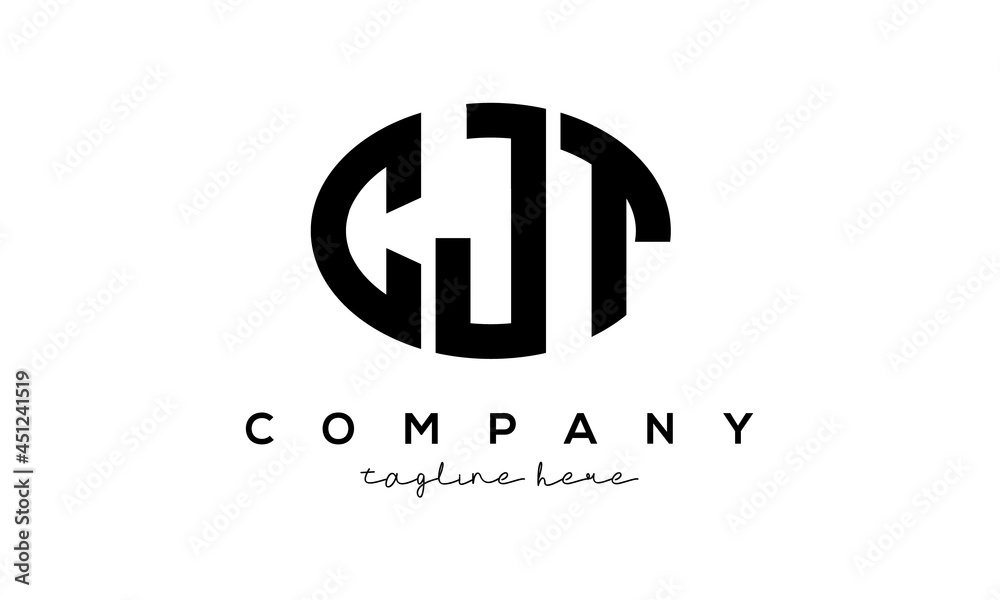 CJT three Letters creative circle logo design CJT three Letters creative circle logo design