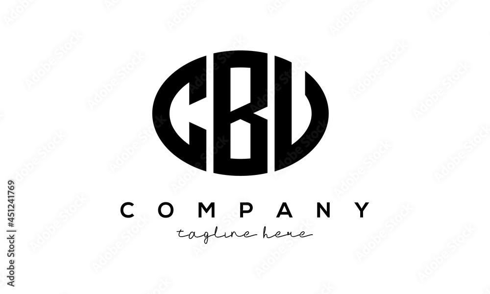 CBU three Letters creative circle logo design