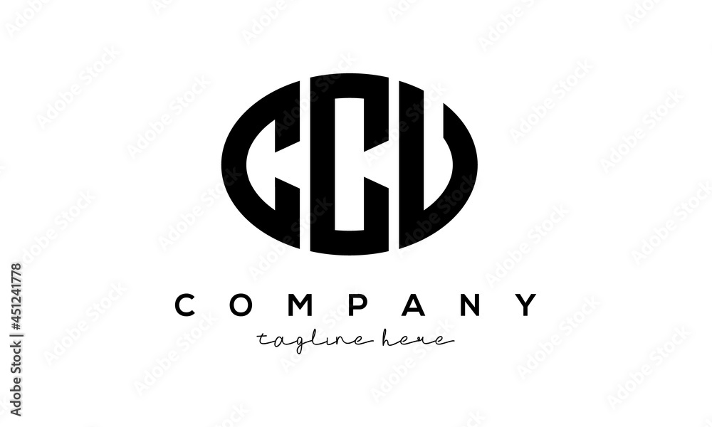 CCU three Letters creative circle logo design