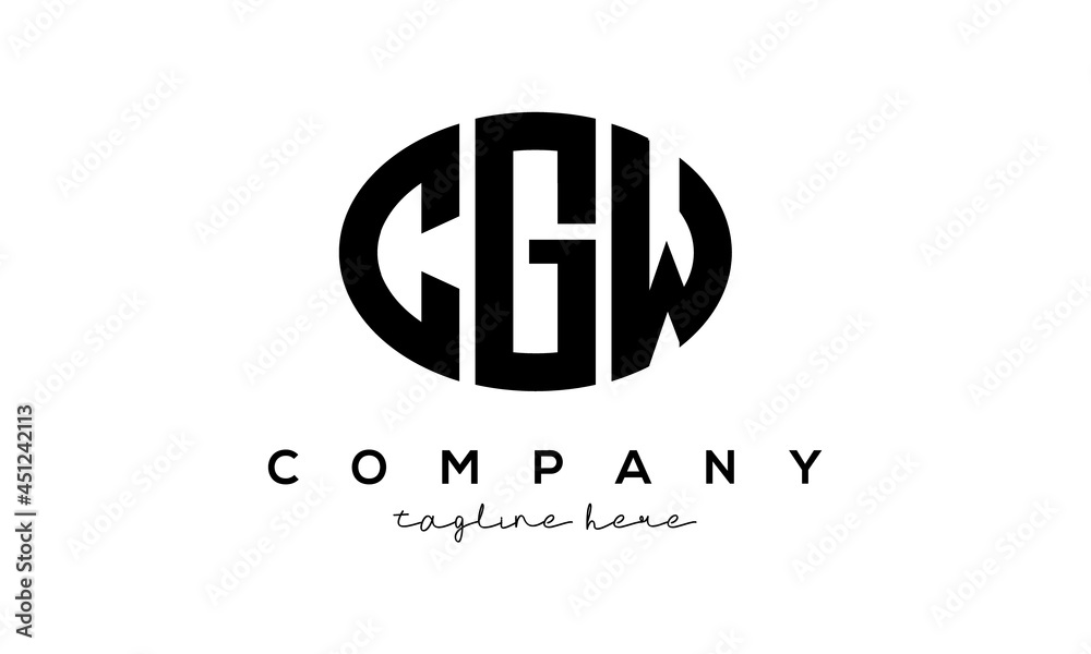 CGW three Letters creative circle logo design