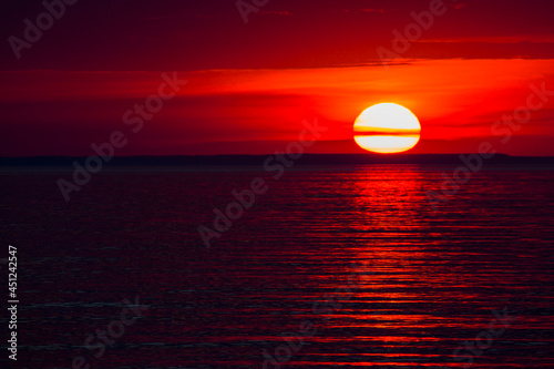 Spectacular sunset at Wasaga Beach, ON, Canada © Mircea Costina