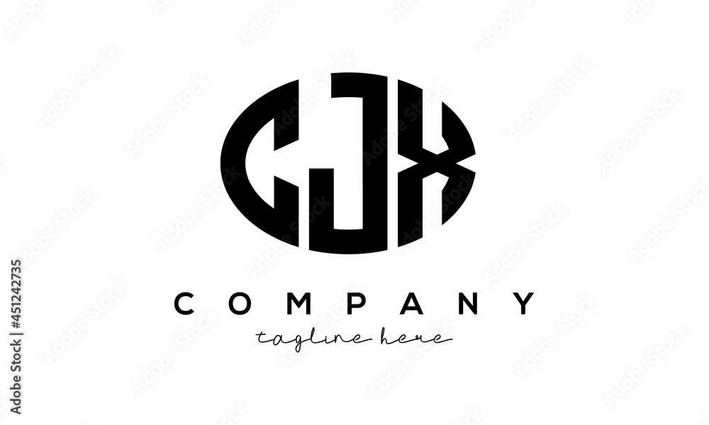 CJX three Letters creative circle logo design