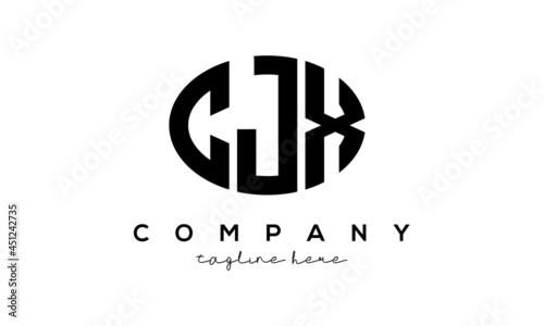 CJX three Letters creative circle logo design
