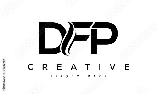 Letter DFP creative logo design vector