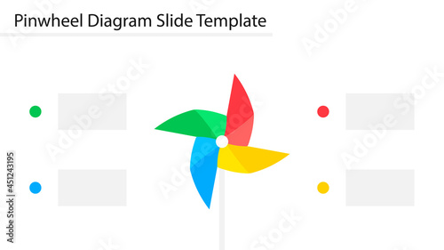 Pinwheel Diagram Slide Template. Clipart image