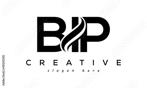 Letter BIP creative logo design vector