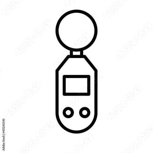Decibel meter line icon. Clipart image isolated on white background