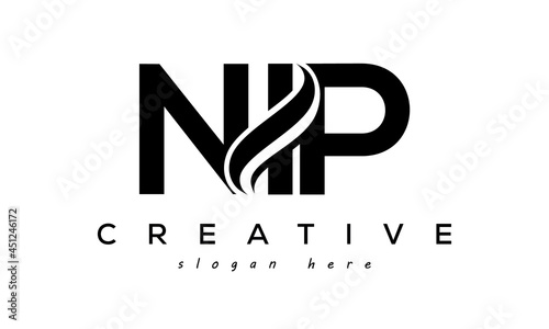 Letter NIP creative logo design vector