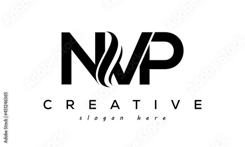 Letter NVP creative logo design vector photo