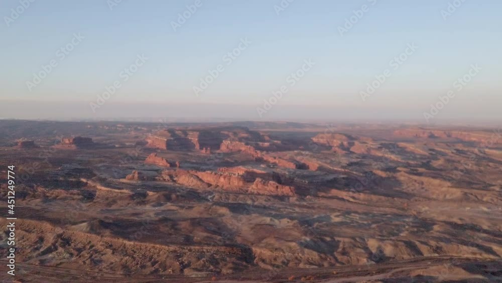 Aerial view on the Arches National Park seen from a hot air balloon Aerial view on the Arches National Park seen from a hot air balloon