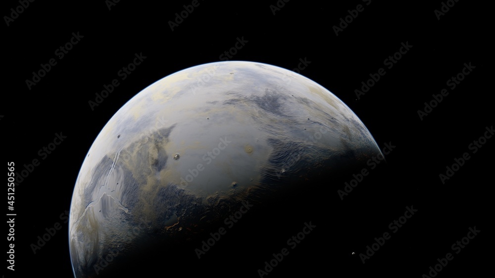 Planets and galaxy, science fiction wallpaper