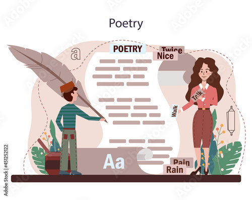 Literature school subject. Study ancient writer and modern novel.