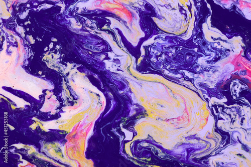 Abstract marble texture of floating paints