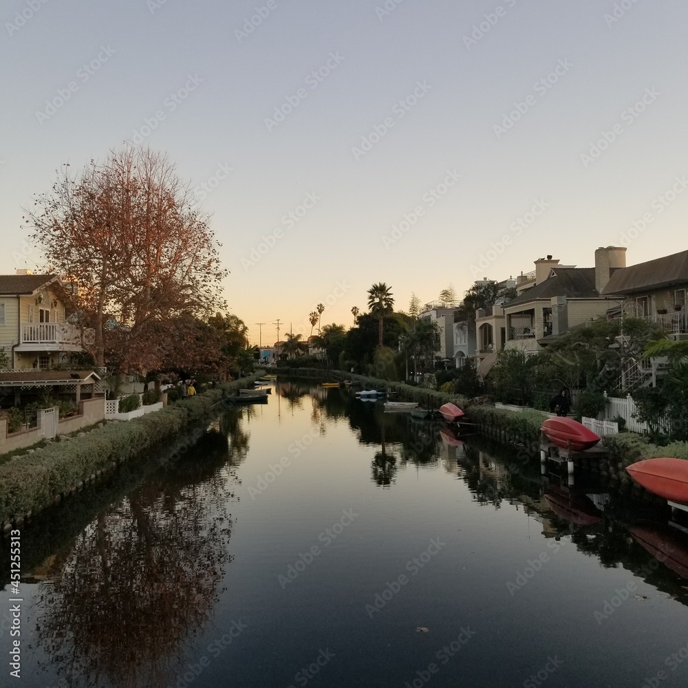 canal at night in CA