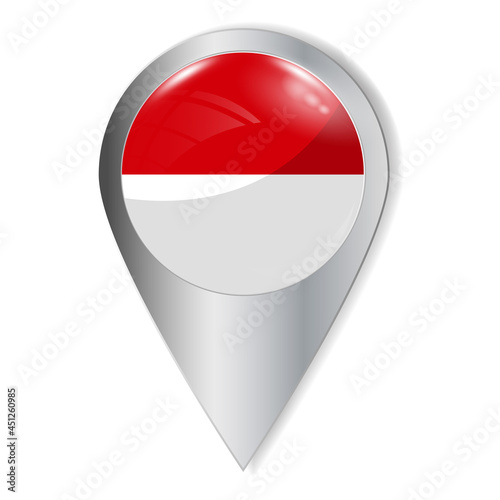 Free Download Vector illustration. Glossy button wit highlights and shadows. Geo location icon. Country of patriotism, the red and white flag of Poland. Interface element. Set of souvenir countries. - GFXLoad