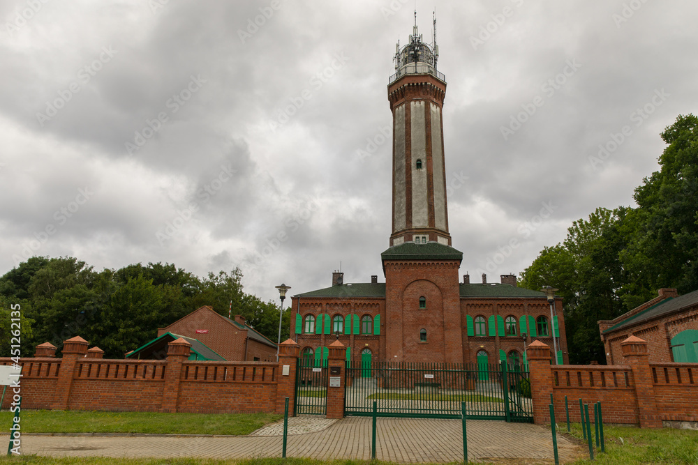 Obraz premium lighthouse in Niechorze in Poland, tourist attraction