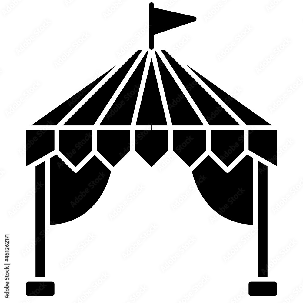 tent solid icon