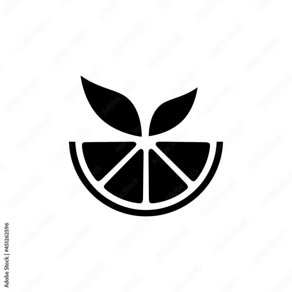 Lemon silhouette icon isolated on white background Lemon silhouette icon isolated on white background