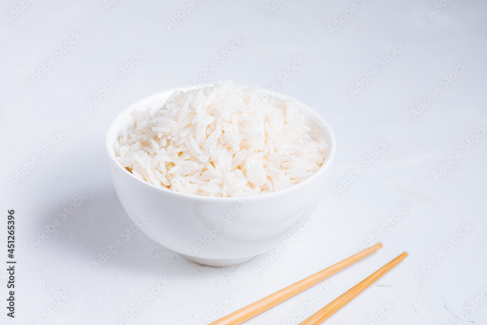 Cooked rice in bowl Cooked rice in bowl