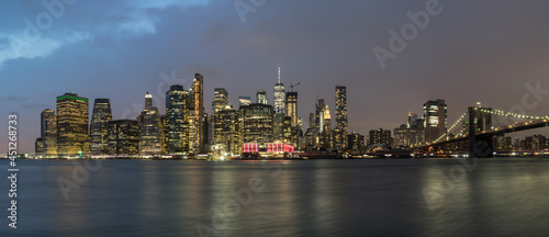 New York skyline on night