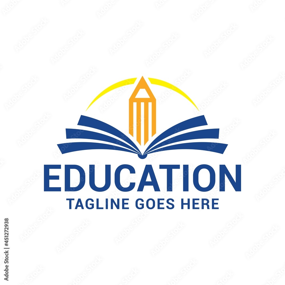 Education logo icon design, vector illustration.