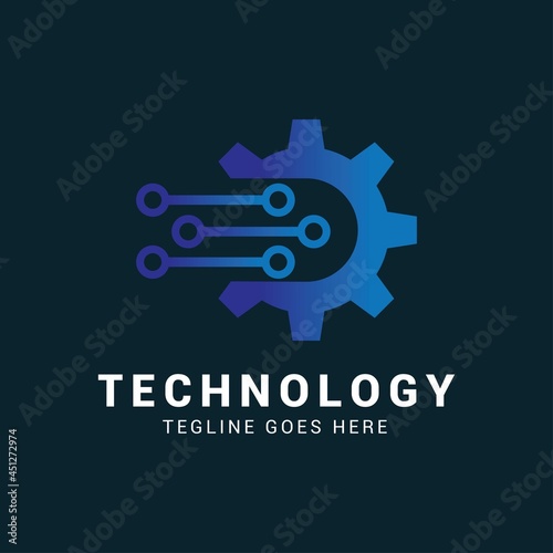 Technology icon logo design vector.