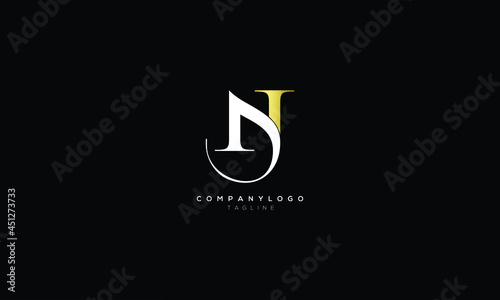 DN ND D AND N Abstract initial monogram letter alphabet logo design