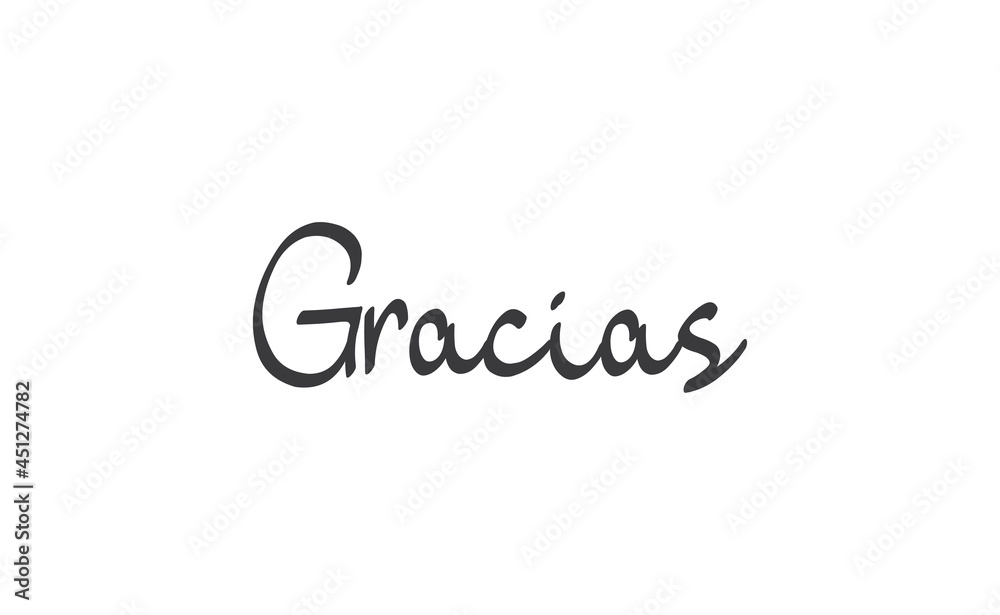 Gracias Vector Lettering Thank You In Spanish Phrase Handwritten