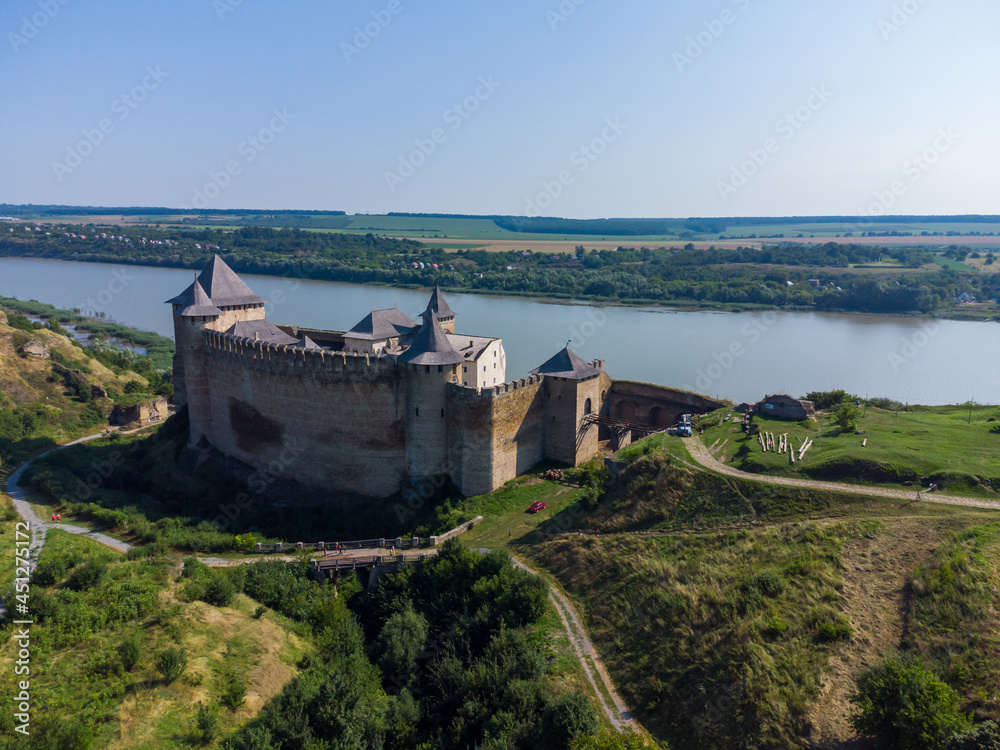 Khotyn fortress overlooking the Dniester