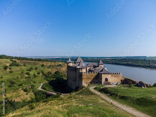 Khotyn fortress overlooking the Dniester