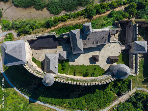 Khotyn fortress overlooking the Dniester photo