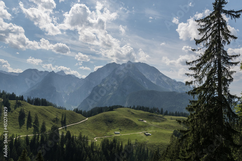 Berge mit Wolken in Berchtesgaden