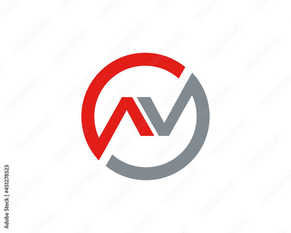 Circle AV initial logo design icon vector element Circle AV initial logo design icon vector element