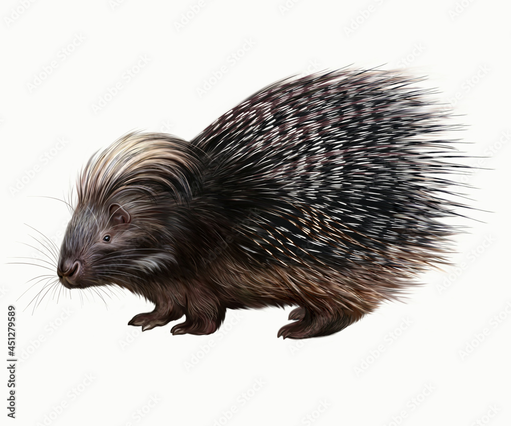 The porcupine (Hystrix) The porcupine (Hystrix)