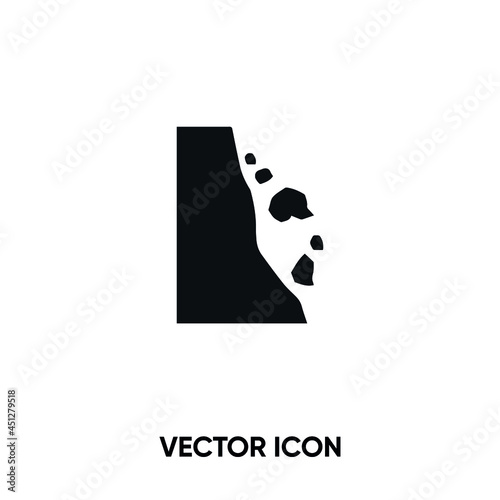 Falling rock vector icon. Modern, simple flat vector illustration for website or mobile app.Falling debris symbol, logo illustration. Pixel perfect vector graphics	