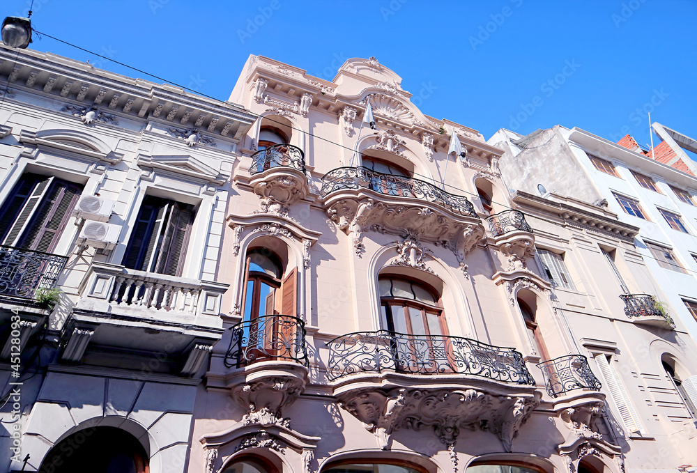 Stunning Art Nouveau Style Buildings in Buenos Aires, Argentina, South America