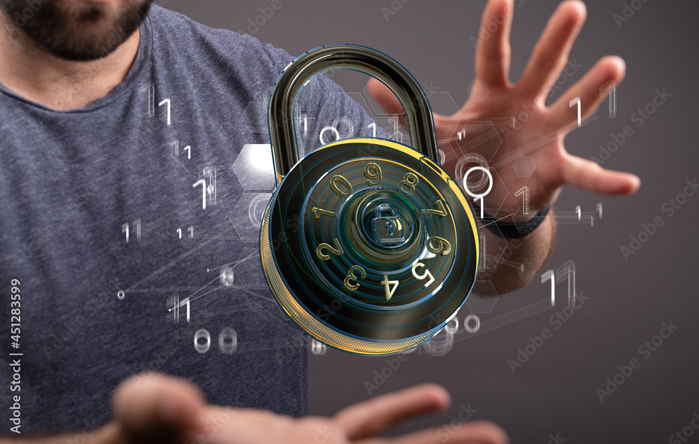 Personal data security Illustrates cyber data or information Personal data security Illustrates cyber data or information
