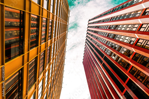 Canvas Print skyscrapers - modern office buildings in the downtown of the city