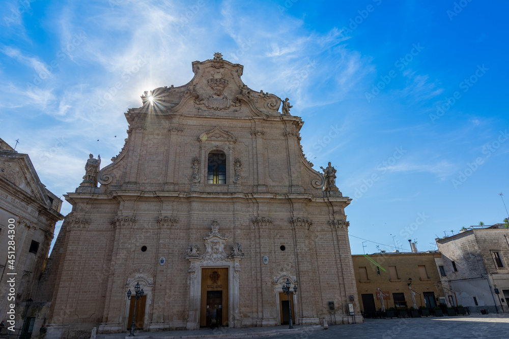 The Church Basilica Pontificia Minore del Santissimo Rosario in the Town of Francavilla Fontana in the South of Italy