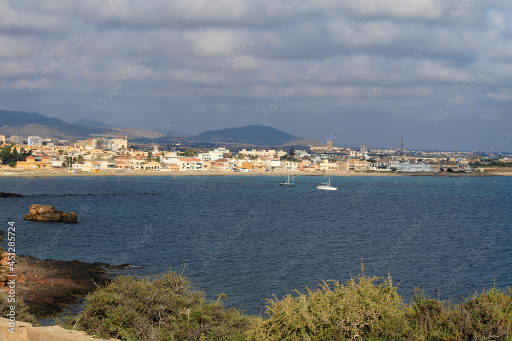 Views of the coast of La Manga from Cabo de Palos lighthouse