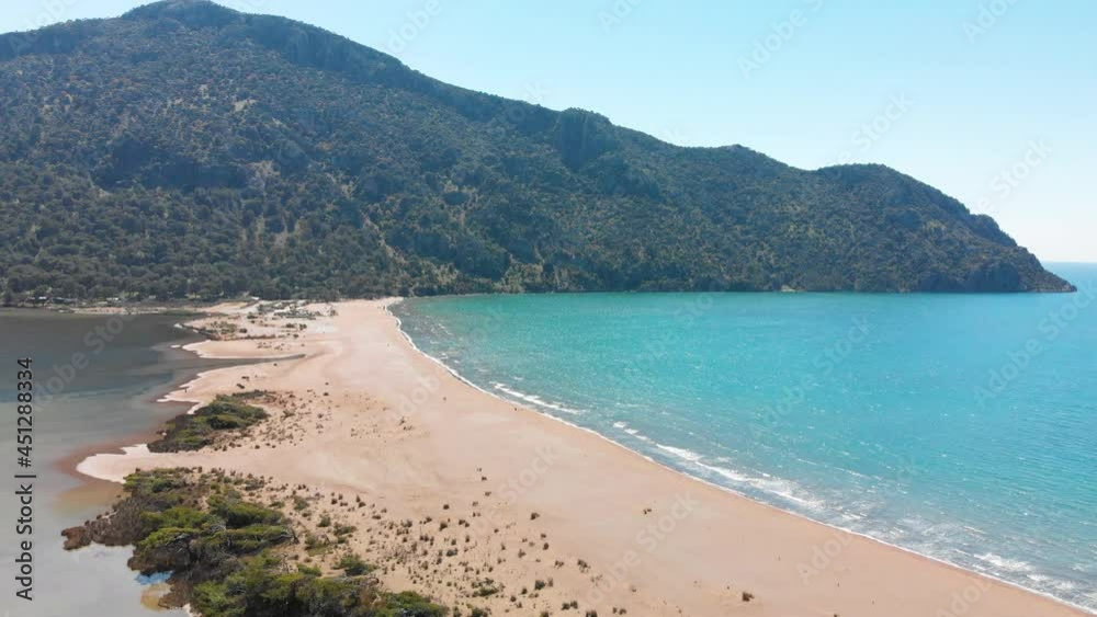 Aerial drone view of Dalyan delta and Iztuzu beach. Turkey. 4K Aerial drone view of Dalyan delta and Iztuzu beach. Turkey. 4K
