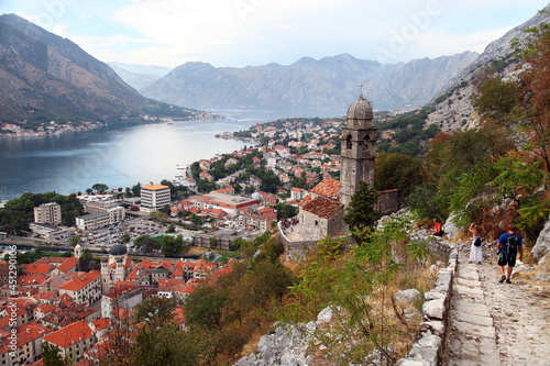KOTOR, MONTENEGRO - SEPTEMBER 6: View of Kotor Old Town from Kotor Fortress on September 6, 2012 in Kotor, Montenegro. Kotor is part of the UNESCO World Heritage Site.
